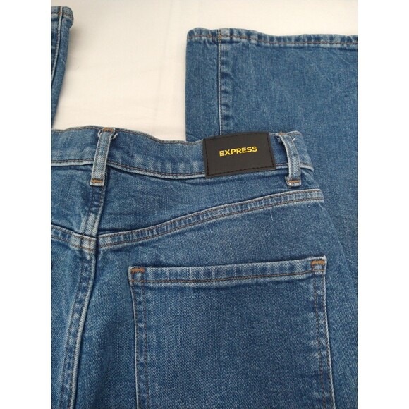 Express 90's Boot High Rise Women's sz 4R Medium/Dark Wash Blue Denim jeans y2k - Picture 8 of 11